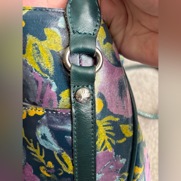 Patricia Nash Leather Floral Bag with Woven Handle - Picture 7 of 14